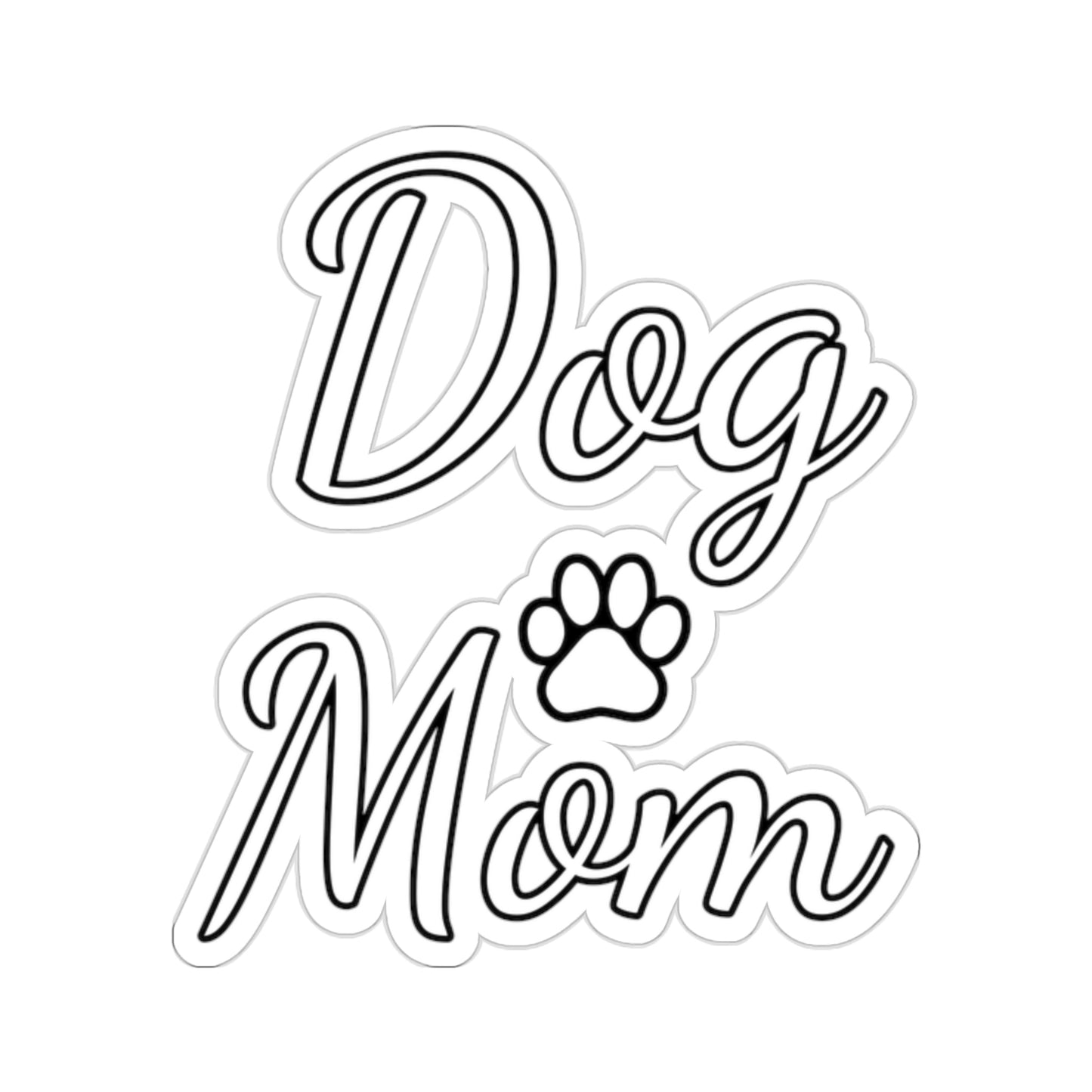 Dog Mom Kiss-Cut Stickers