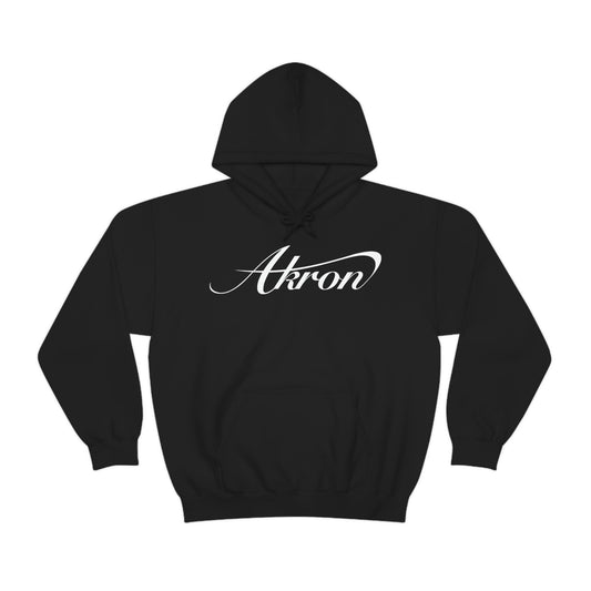 Akron City Script Logo Unisex Heavy Blend™ Hooded Sweatshirt