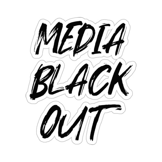 Media Black Out Kiss-Cut Stickers